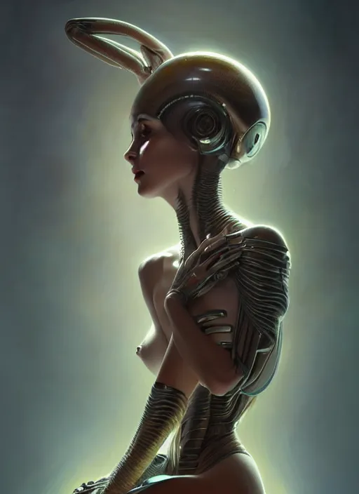 Image similar to a full body fashion photography of alien female girl, intricate, elegant, clearly visible face, highly detailed, digital painting, artstation, concept art, smooth, sharp focus, illustration, art by artgerm and greg rutkowski and alphonse mucha, 8 k