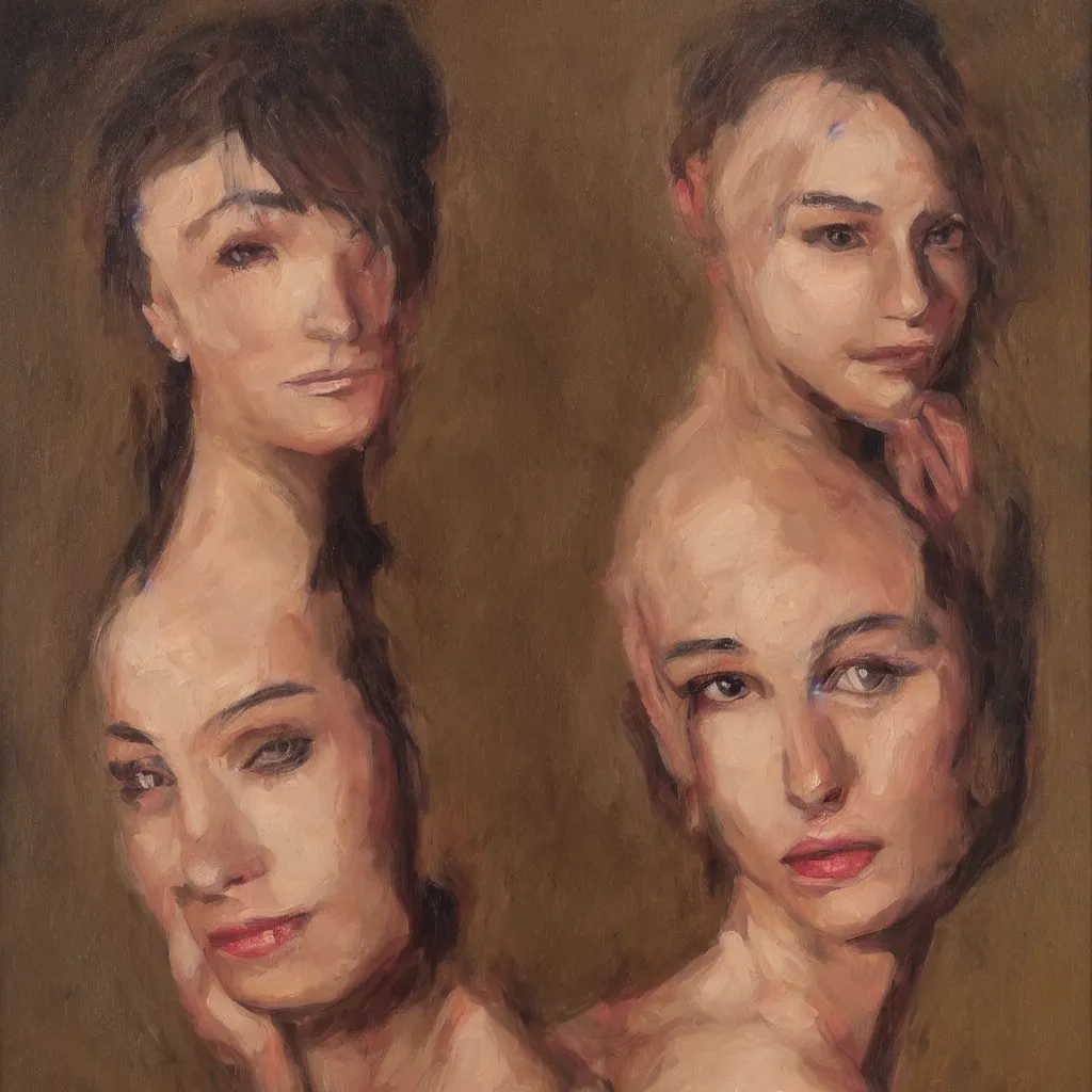 Image similar to beautiful woman, portrait, oil painting