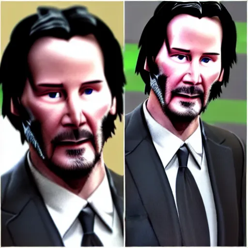 Image similar to keanu reeves mixed with link from legend of zelda