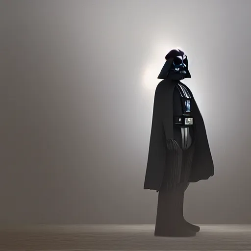 Prompt: darth vader by caspar david friedrich - n 4