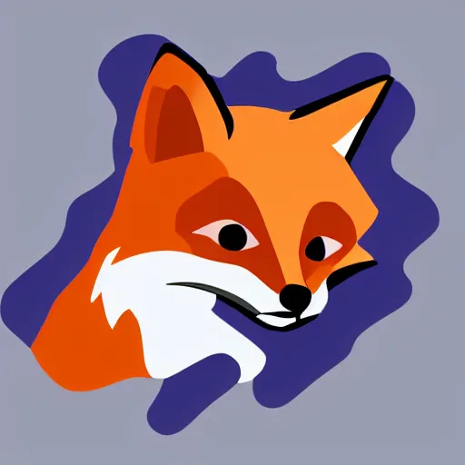 Image similar to professional emoji of a fox, high quality, HD, minimalist, 8K, famous