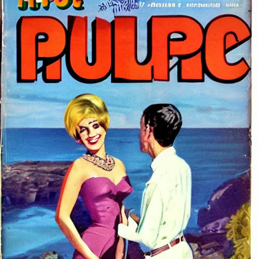 Image similar to 1960s pulp book cover