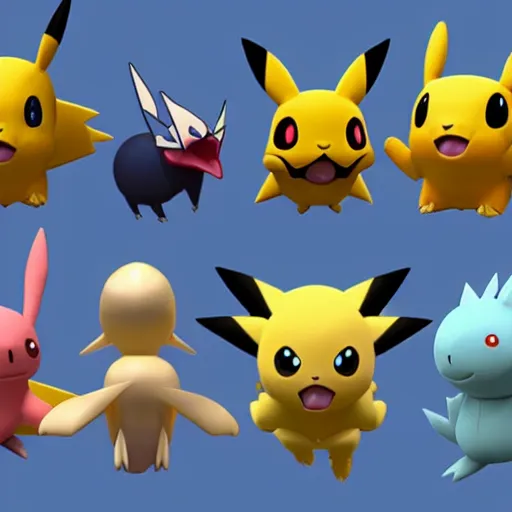 Image similar to pokemon that doesn't exist, 3 d rendered