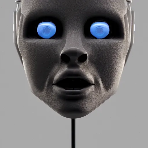 Prompt: 3 d render of the face of a robot, by vitaly bulgarov, front view, symmetry, octane render, beautiful