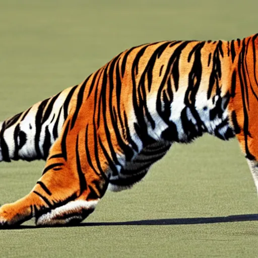 Image similar to a tiger ballerina, award winning photograph, ESPN, Olympics, 60mm
