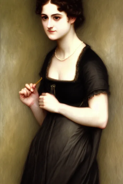 Image similar to dark jane austen, painting by rossetti bouguereau, detailed art, artstation