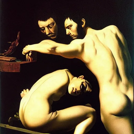 Image similar to NIN poster by Caravaggio.