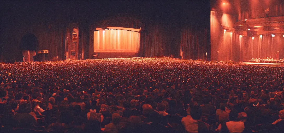 Image similar to a very high resolution image from a new movie. a beautiful concert during the night. photorealistic, photography, directed by stanley kubrick