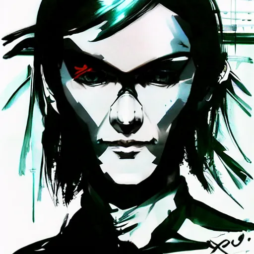 Image similar to android portrait by yoji shinkawa