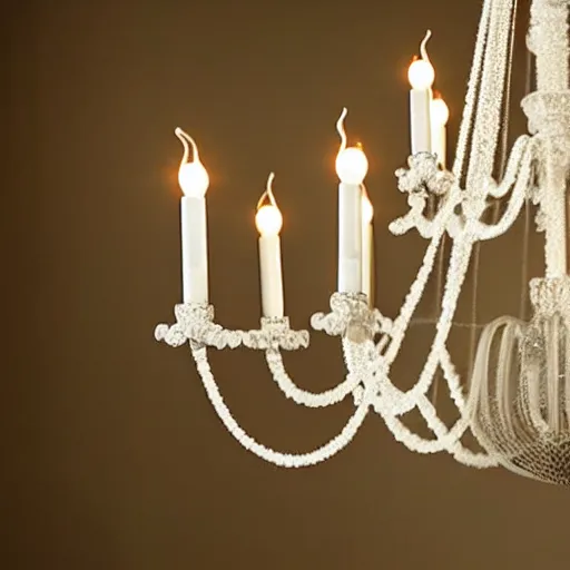 Image similar to a beautiful chandelier full of candles