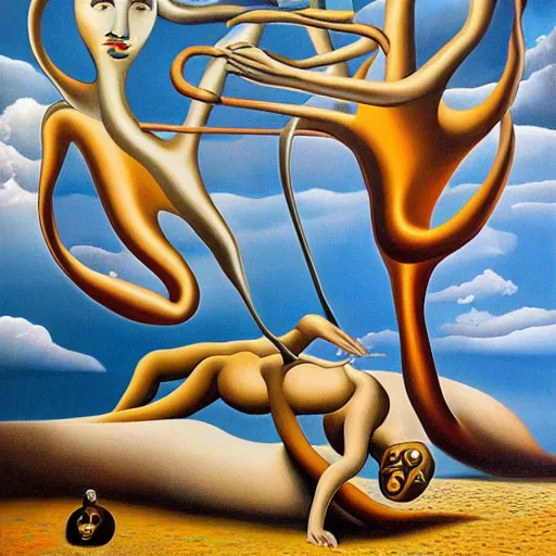 Image similar to If we had more time, We could live forever, Just you and I, We could be together, surrealism, in the style of Salvador Dali, oil on canvas, 8K beautiful detailed mural