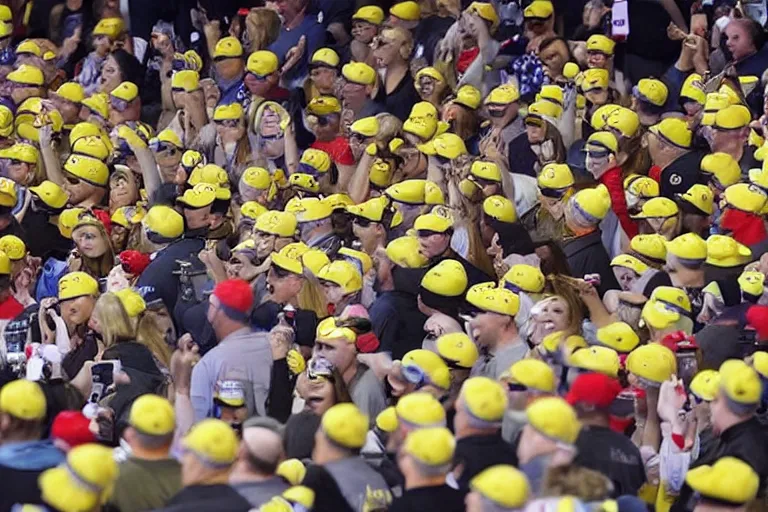 Image similar to minions at a trump rally