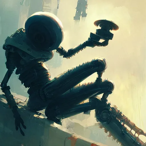 Image similar to alien robot luffy, thief, photography, by greg rutkowski, by wlop