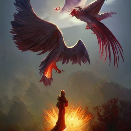 Prompt: brother grimms fairytale phoenix digital art, irina french, heraldo ortega, mandy jurgens trending on artstation 8 k 1 5 0 mpx