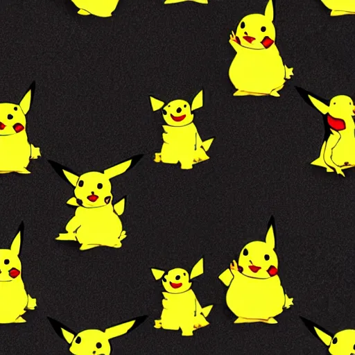 Image similar to pikachu repeating pattern , detailed