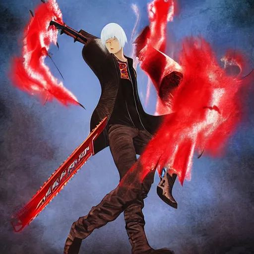 Prompt: devil never cry by yang qi