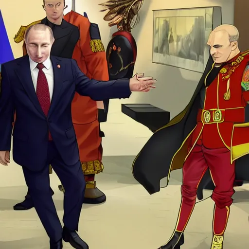 Prompt: Putin as Jojo character