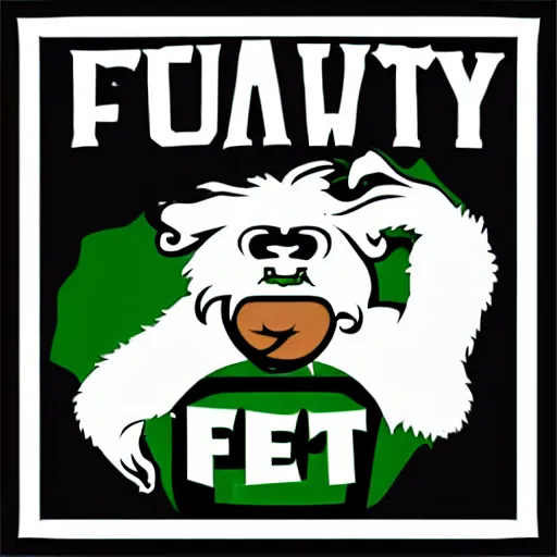 Image similar to Logo for a fantasy football league, Yeti Mascot, Text: Yeti Is Real