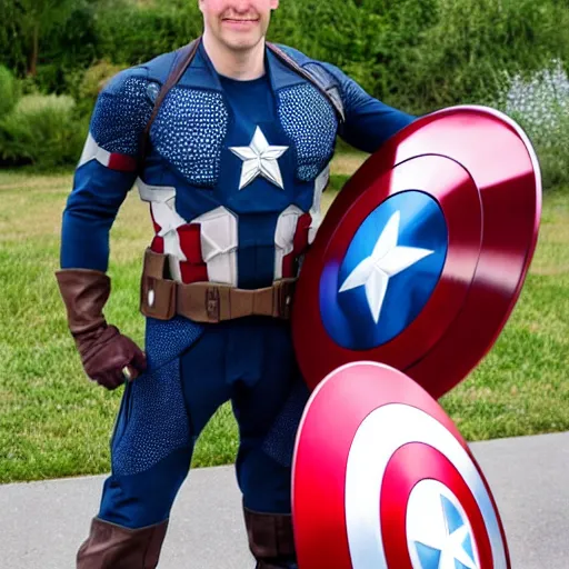 Prompt: John Krazinski as Captain America