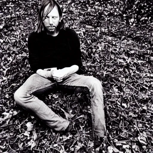 Image similar to Thom Yorke singer songwriter Rolling Stone, a photo by Colin Greenwood, ultrafine detail, masterpiece