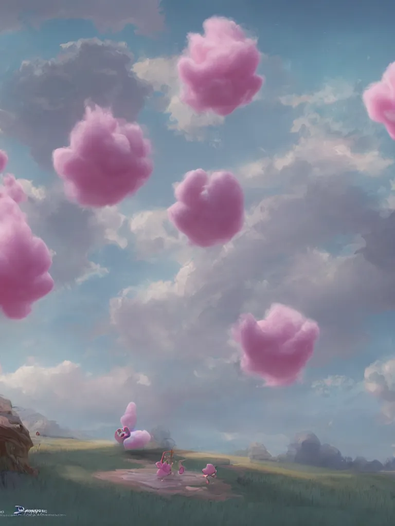 Image similar to cotton candy by disney concept artists, blunt borders, rule of thirds