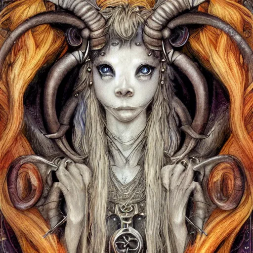 Prompt: detailed and sharp aries artwork, mystic style, detailed, 8 k, detailed, symmetrical, by brian froud