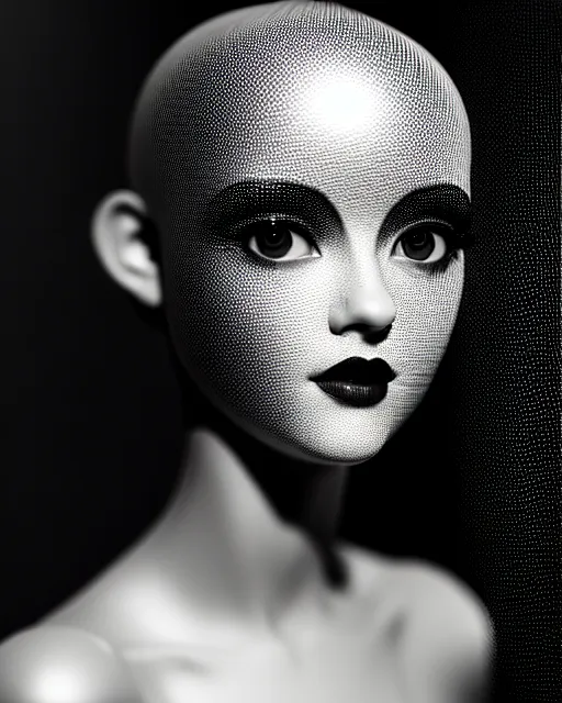 Image similar to black and white dreamy young beautiful female artificial intelligence, metropolis, cinematic, rim light, bokeh, photo - realistic, elegant, high detail, 8 k, masterpiece, photo taken in 1 9 3 0