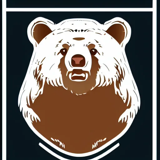 Image similar to concept cell shaded digital logo of a bear. Vector