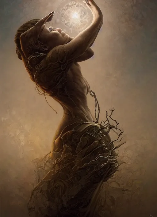 Image similar to nothingness, existential dread, elegant, highly detailed, centered, digital painting, artstation, concept art, smooth, sharp focus, illustration, artgerm, tomasz alen kopera, peter mohrbacher, donato giancola, joseph christian leyendecker, wlop, frank frazetta