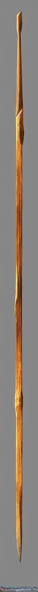 Prompt: digital paing of thick wooden spear, fantasy art, 3 d, ultra - realism, artstation, wow it is beautiful, sharp focus, ultra detailed, 8 k, concept art, octan render