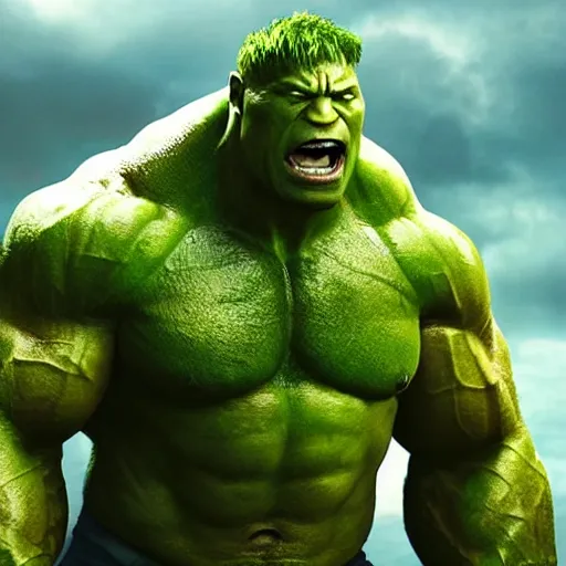 Image similar to dwayne johnson as incredible hulk, marvel cinematic universe, mcu, 4 k, raw, unedited, green skin, symmetrical balance, in - frame,