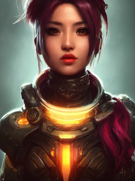 Prompt: portrait art of Vi from Arcane 8k ultra realistic, lens flare, atmosphere, glow, detailed,intricate, full of colour, cinematic lighting, trending on artstation, 4k, hyperrealistic, focused, extreme details, unreal engine 5, cinematic, masterpiece