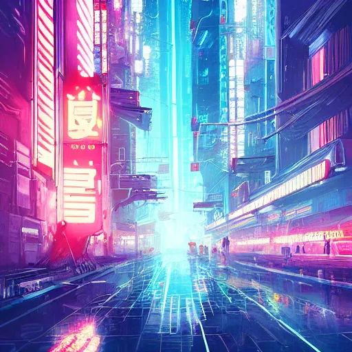 Image similar to A professional digital painting of a far-future cyberpunk city, shanghai, by Alena Aenami and blade runner and akira, trending on Artstation,