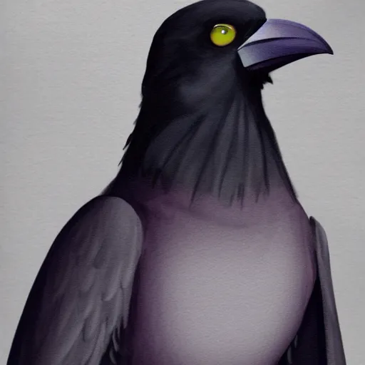 Image similar to a crow that is a kenku monk, dungeons and dragon, portrait