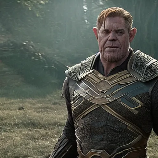 Image similar to movie still of Thanos as a hobbit in Lord of the Rings