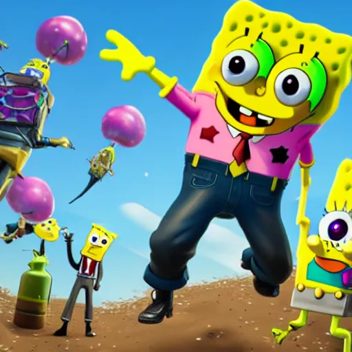 Prompt: spongebob fortnite character
