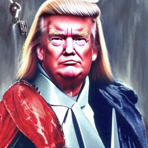 Image similar to donald trump as vigo the carpathian