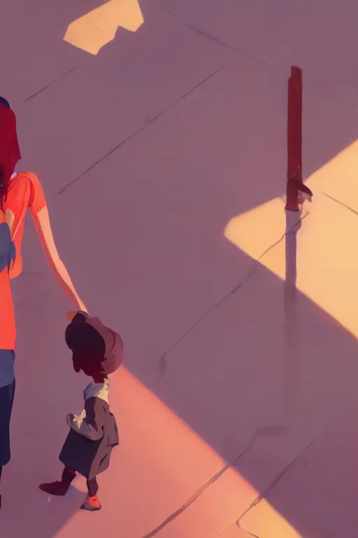 Image similar to we looked at each other and her face was red and blue, cory loftis, james gilleard, atey ghailan, makoto shinkai, goro fujita, character art, exquisite lighting, clear focus, very coherent, plain background, dramatic painting