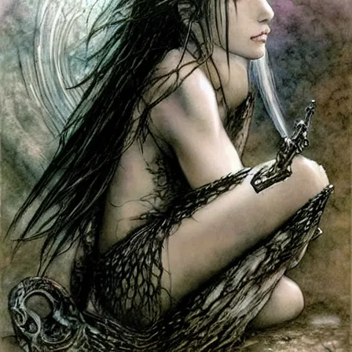 Prompt: art by Luis Royo