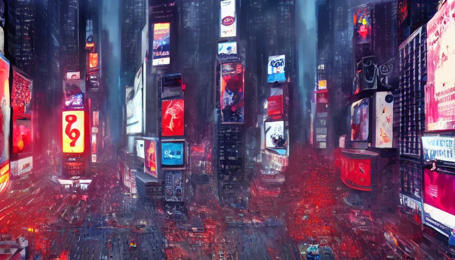 Prompt: Times Square on fire, hyperdetailed, artstation, cgsociety, 8k