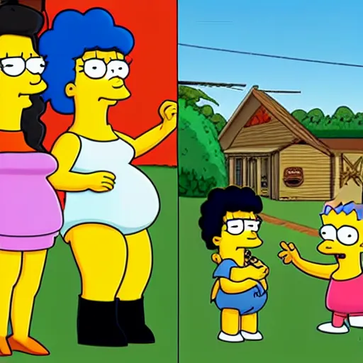 Image similar to kim kardashian in the simpsons super high quality 4k HD