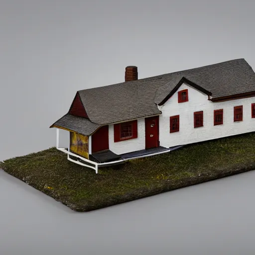 Image similar to 8k photograph of a miniature eastern house