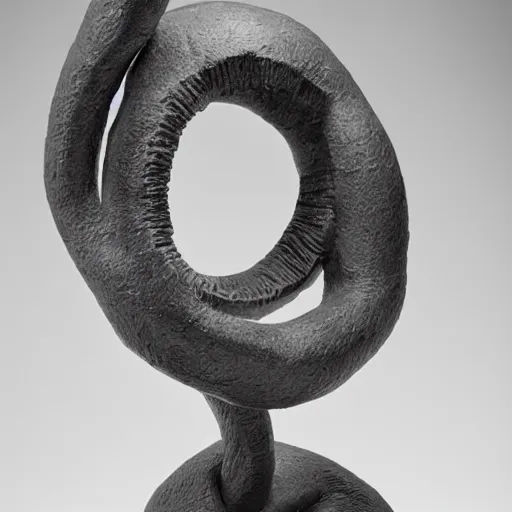 Prompt: an animorphasis sculpture of an eye, highly detailed, black and white