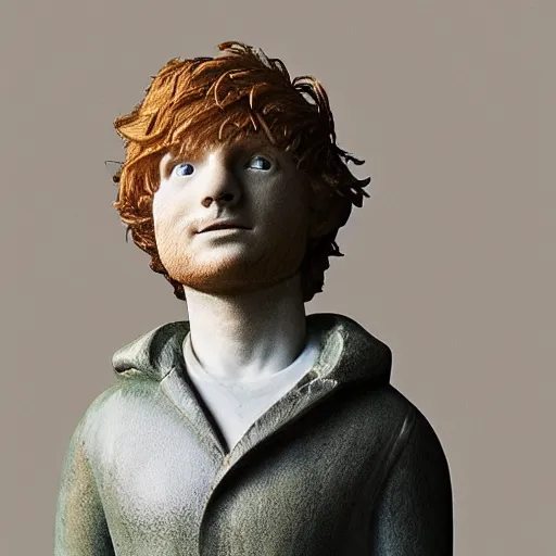 Prompt: dream Marble statue of Ed sheeran, ultra-realistic