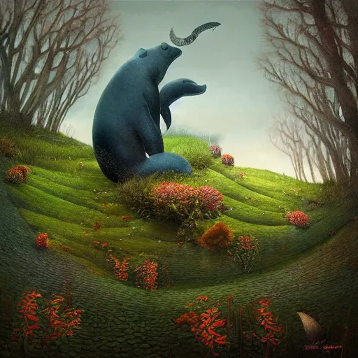 Image similar to gediminas pranckevicius, fuzzy tiger dolphin,