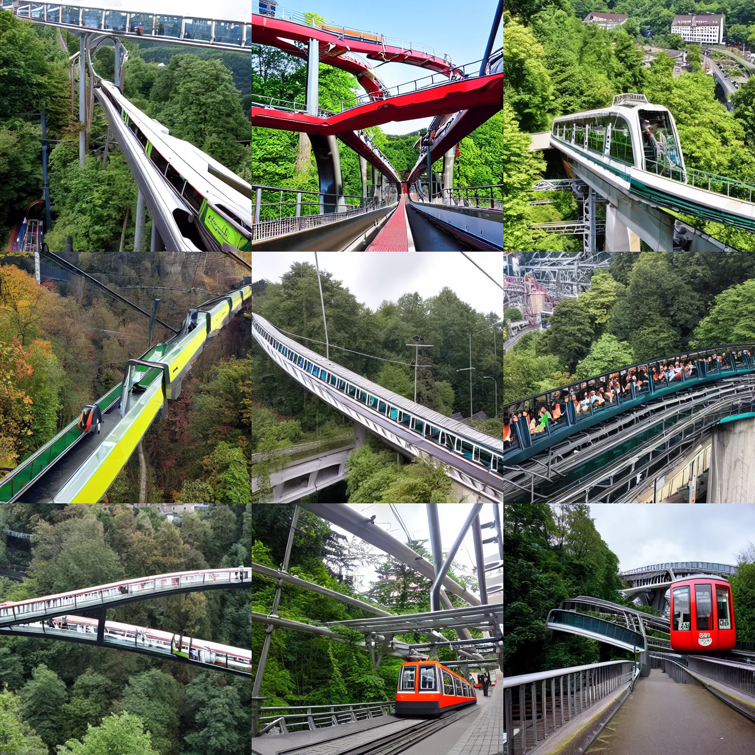 Prompt: German Schwebebahn Wuppertal