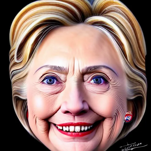 Image similar to the face of hillary clintonis is made out of sardines, by artgerm, wlop. vastly enriched image quality. lucidly vivid. iridescentally detailed. extremely elegant and beautiful.