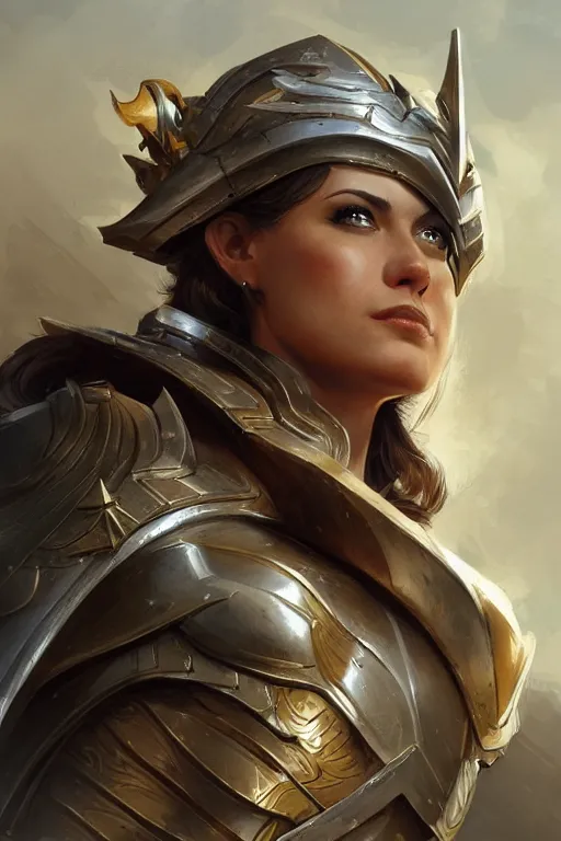 Image similar to amazon valkyrie athena, d & d, fantasy, portrait, highly detailed, headshot, digital painting, trending on artstation, concept art, sharp focus, illustration, art by artgerm and greg rutkowski and magali villeneuve