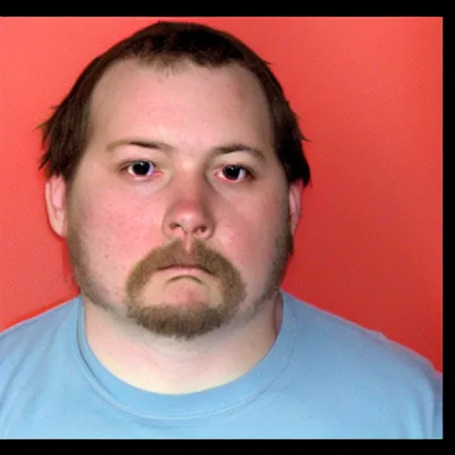 Prompt: a 2 0 1 1 mugshot of the face of a person named blurk buttershame