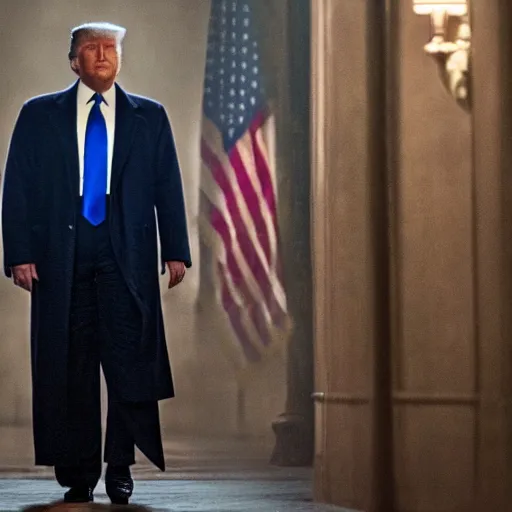 Prompt: cinematic still of Donald Trump in John Wick (2009)